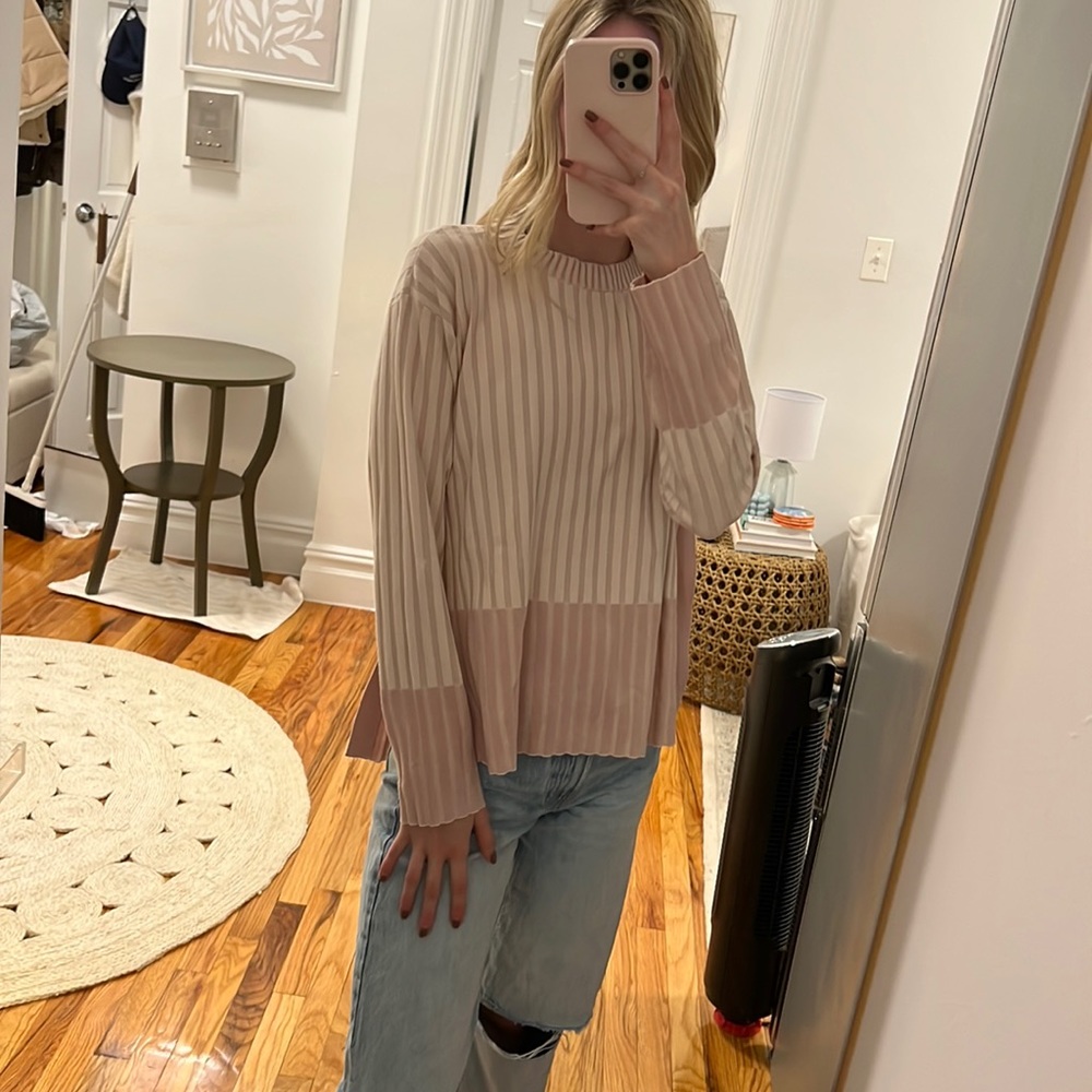 Color block pink club Monaco blouse 👚 🤍